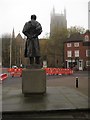 SO8554 : Elgar statue on a grey November day by Philip Halling