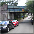 West side of a former railway bridge over Market Street Cheltenham