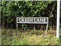 Green Lane sign