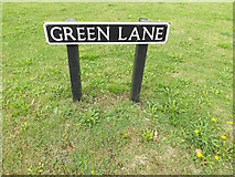 TM1686 : Green Lane sign by Geographer