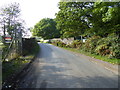 Approach to the railway bridge on Handcross Road