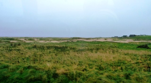 Sand dunes at barrier crossing