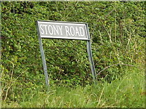 TM1686 : Stony Road sign by Geographer