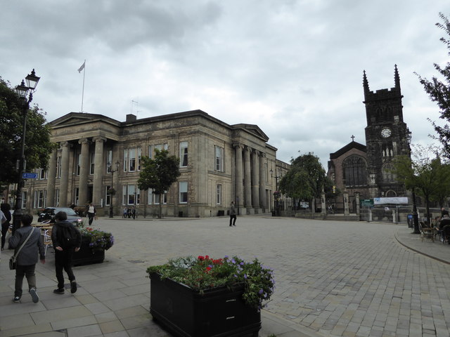 The centre of Macclesfield town