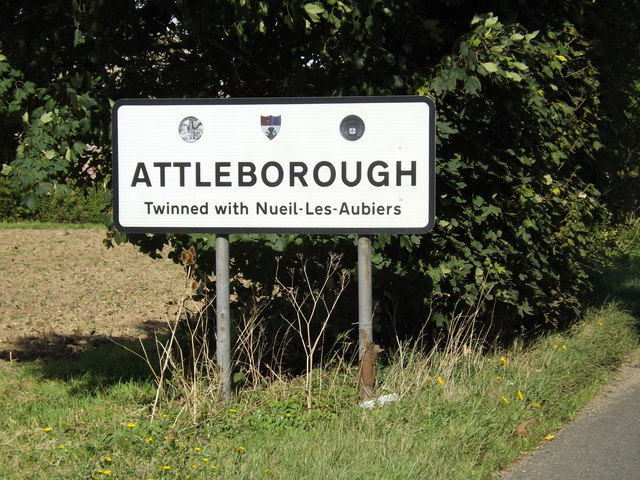 Attleborough Town Name Sign © Geographer :: Geograph Britain And Ireland