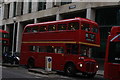 View of a Routemaster bus on Route 15 on Great Tower Street