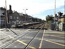 TM0595 : Railway Lines at Attleborough Railway Station by Geographer