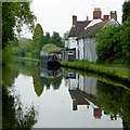 Canal, cottages, and pub near Stourport, Worcestershire