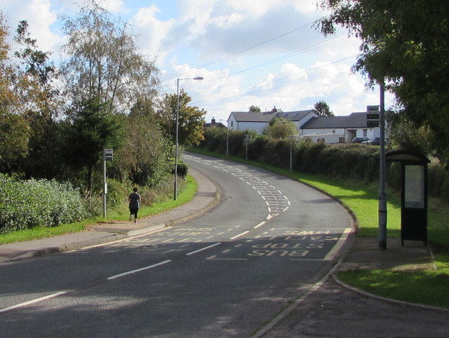 Sunday morning jogger in Henllys Way, Cwmbran