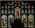 SK9348 : East window, St Vincent's church, Caythorpe by Julian P Guffogg