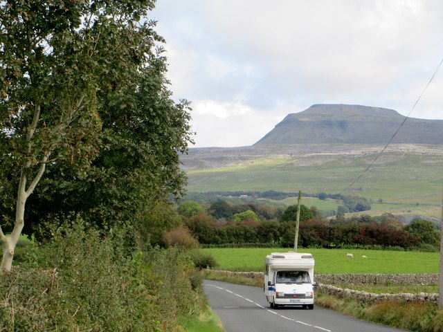 Ingleborough from the A687
