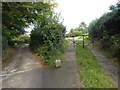 Beeches Lane bears left at farm entrance