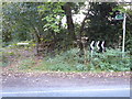 Public footpath leaves Hophurst Hill