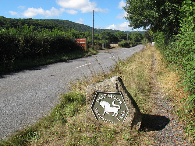 Dartmoor National Park sign