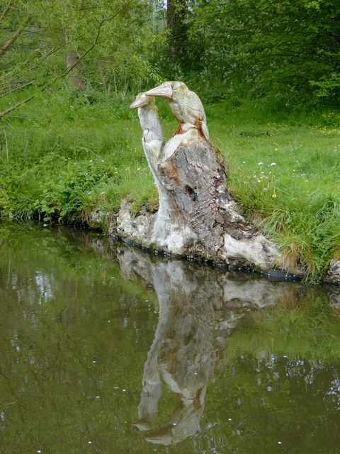 Canalside sculpture north of Kidderminster, Worcestershire