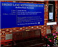 Information board and memorial bench, Broad Lane Methodist Church, Nantwich