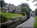 Narrow Llangollen Canal in Llangollen, Denbighshire