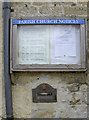 Village notice board and letterbox