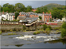 SJ2142 : The River Dee at Llangollen, Denbighshire by Roger  D Kidd