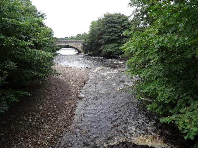 Confluence of the Hudeshope Beck and the River Tees