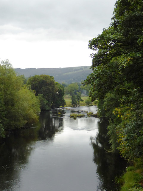 The River Dee north-west of Llangollen, Denbighshire
