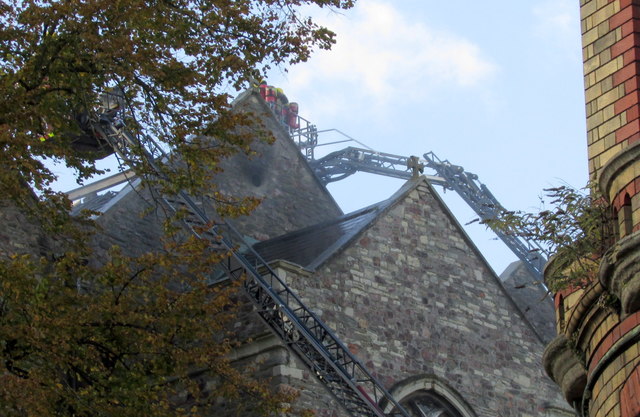 Firefighters, St Michael on the Mount church, Bristol