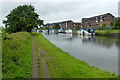 North along the Leeds and Liverpool Canal towpath