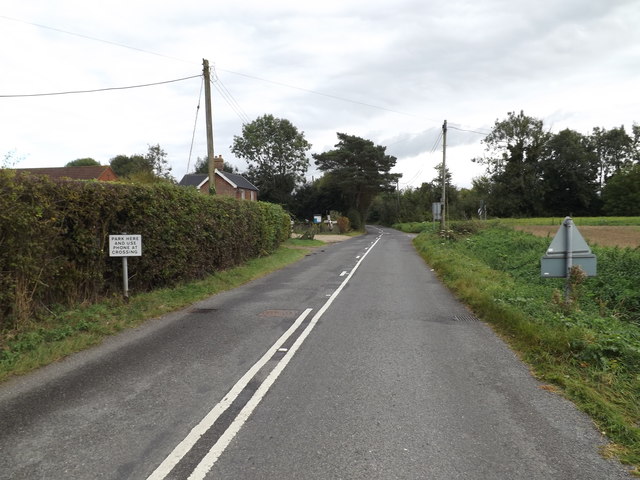 High Green at Moulton Level Crossing