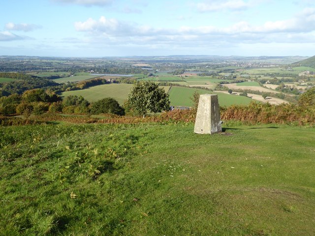 Trig point and view to the north