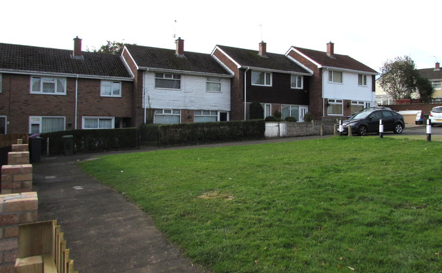 Houses on the south side of Henllys Way, St Dials, Cwmbran