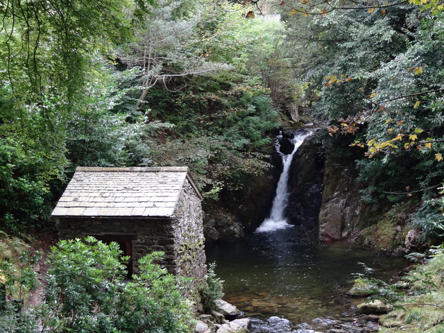 Lower Rydal Beck Falls and The Grot