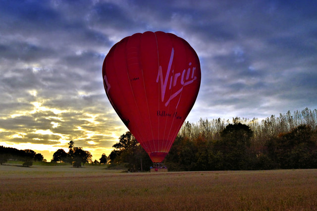 A Virgin balloon at Garnstone Park.