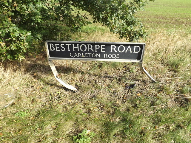 Besthorpe Road sign