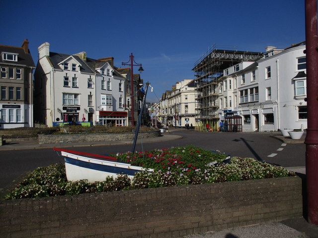 View up Fore Street from the Esplanade