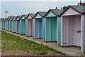 Beach huts on the Esplanade at Eastney