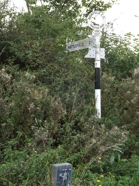 Signpost on Hall Road
