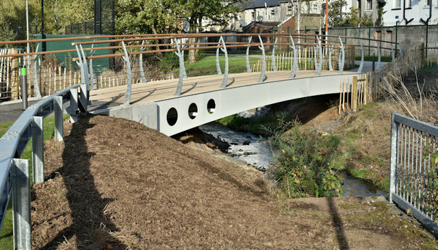 New footbridge, Knock River, Belfast (October 2016)