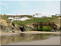 Houses above Mawgan Porth beach