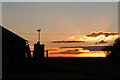 Red sunset near Red House, Whisby