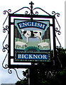 English Bicknor village name sign