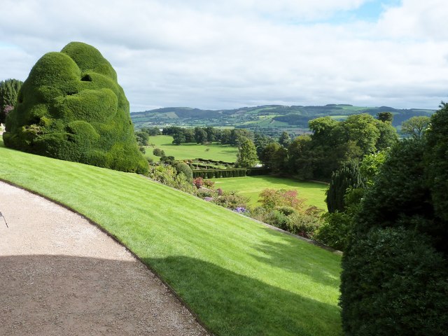 View from the upper terrace, Powis Castle