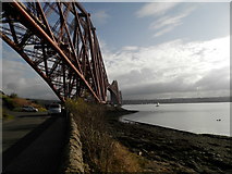 NT1380 : The Forth Rail Bridge at North Queensferry by Douglas Nelson