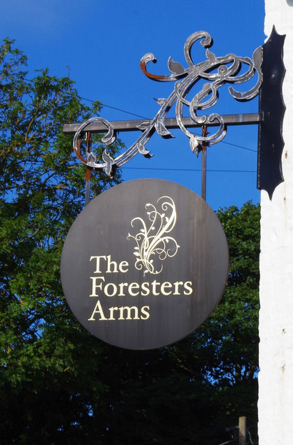 The Foresters Arms (2) - sign, Brafferton Lane, Coatham Mundeville, near Darlington