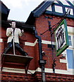 Elvis Presley depiction on the  Railway Hotel, Nantwich