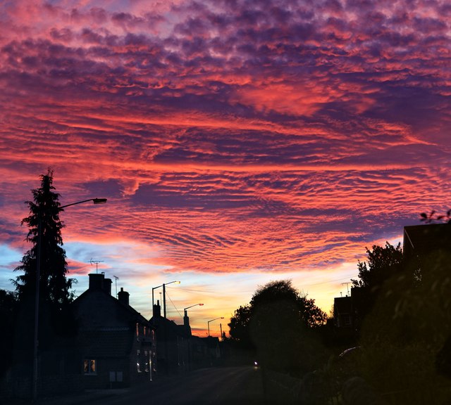 Unusual sunset, Eastlands Lane