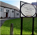 SH5800 : Welsh-only chapel nameboard facing Neptune Road, Tywyn by Jaggery