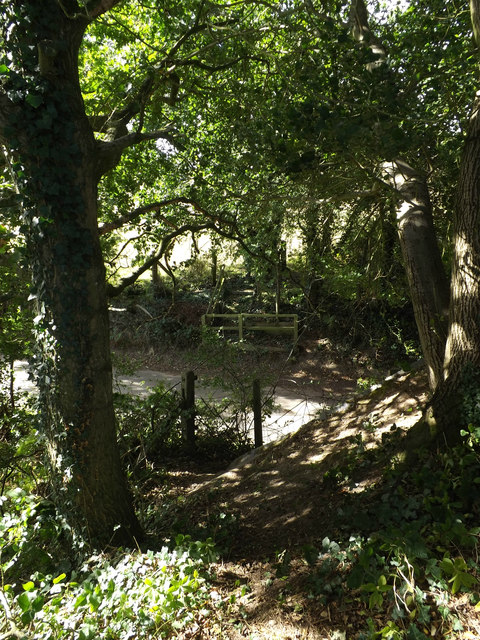 Former entrance to Marriott's Way Path