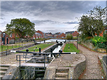 SJ9097 : Ashton Canal, Fairfield Top Lock (#18) by David Dixon