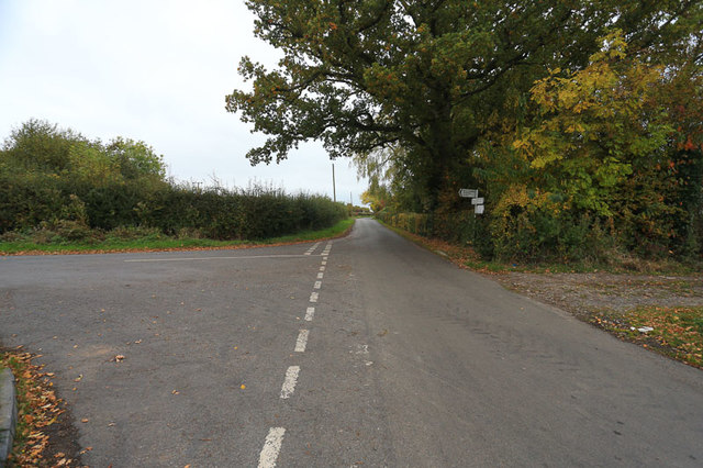 Road junction near Broughton Green