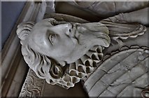TL0295 : Apethorpe, St. Leonard's Church: The Mildmay Monument; effigy of Sir Anthony (d. 1617) by Michael Garlick